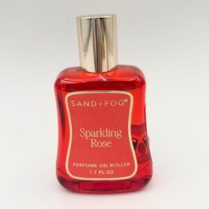 Sand + Fog Sparkling Rose Perfume Oil Roller 1.7 fl oz Red Glass Bottle Floral